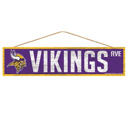 Wincraft Minnesota Vikings Sign 4x17 Wood Avenue Design 3208592929